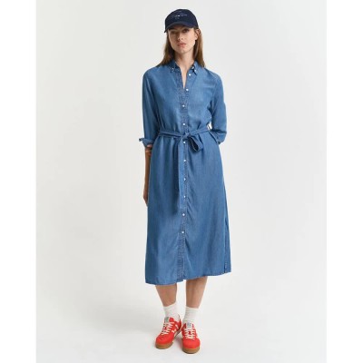 рокля,дамски,поли,и,рокли,gant,4503376,long,sleeve,dress,blue,(light,indigo)