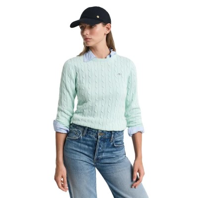 блуза,дамски,пуловери,дамски,плетени,дрехи,gant,4800100,sweater,faded,mint,(blue)