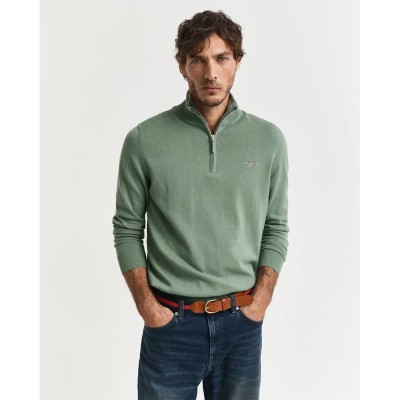 блуза,мъжки,пуловери,gant,8030564,half,zip,sweater,green