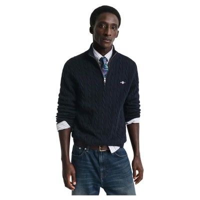 блуза,мъжки,пуловери,gant,8050603,half,zip,sweater,blue