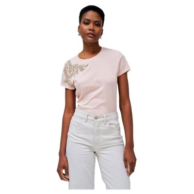 тениска,дамски,тениски,salsa,jeans,21009357,slim,fit,short,sleeve,t,shirt,pink,(light,pearl,v1)