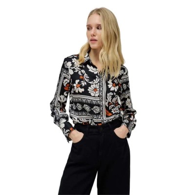 риза,с,дълъг,ръкав,дамски,блузи,дамски,ризи,salsa,jeans,21009449,regular,fit,long,sleeve,shirt,black