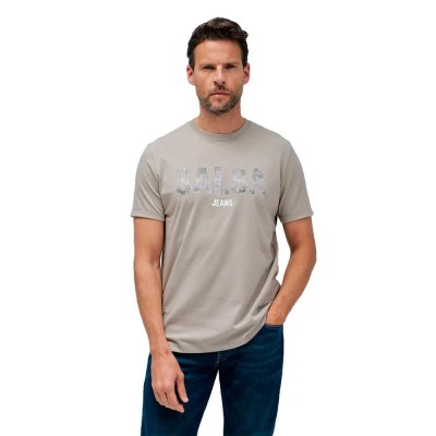 тениска,мъжки,тениски,salsa,jeans,21009952,slim,fit,short,sleeve,t,shirt,dark,beige,(beige)