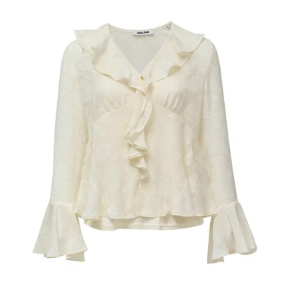 дънки,дамски,блузи,дамски,ризи,salsa,jeans,21010415,regular,fit,blouse,beige