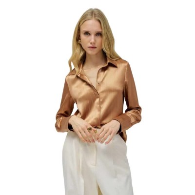 риза,с,дълъг,ръкав,дамски,блузи,дамски,ризи,salsa,jeans,basic,regular,fit,long,sleeve,shirt,light,brown,(brown,golden)