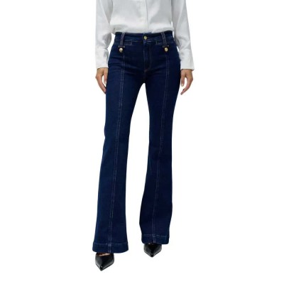 дънки,дамски,панталони,salsa,jeans,destiny,push,up,flare,fit,jeans,medium,wash,(blue)