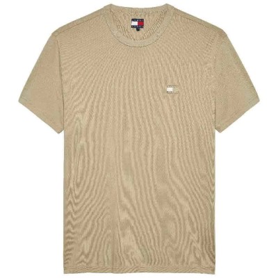 тениска,мъжки,тениски,tommy,jeans,badge,regular,fit,short,sleeve,t,shirt,beige