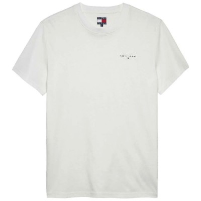 тениска,мъжки,тениски,tommy,jeans,linear,chest,slim,fit,short,sleeve,t,shirt,ecru,(beige)