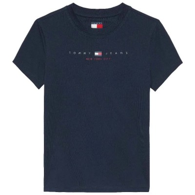 тениска,дамски,тениски,tommy,jeans,us,linear,slim,fit,short,sleeve,t,shirt,dark,night,navy,(blue)