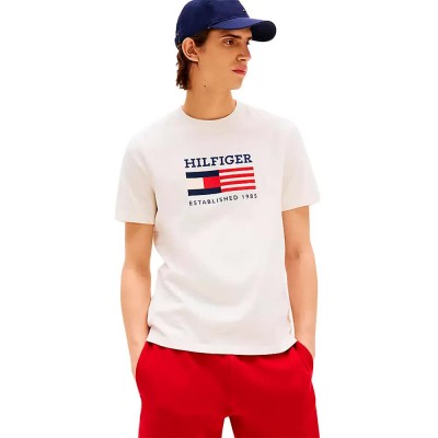 тениска,мъжки,тениски,tommy,hilfiger,americana,monotype,flag,short,sleeve,t,shirt,white