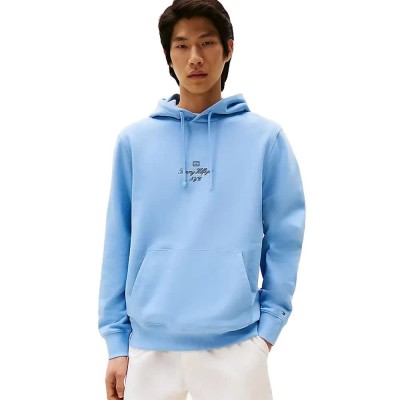 суичър,мъжки,пуловери,tommy,hilfiger,outline,flag,script,hoodie,blue