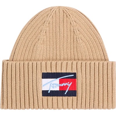 юношеска,шапка,всички,шапки,tommy,hilfiger,script,flag,junior,beanie,beige,(malted,milk)