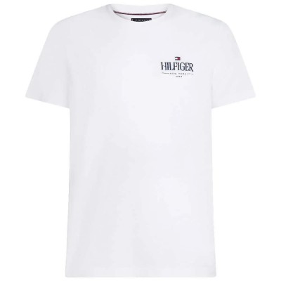 тениска,мъжки,тениски,tommy,hilfiger,stack,short,sleeve,t,shirt,white