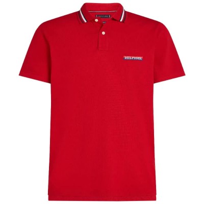 мъжки,блузи,с,яка,tommy,hilfiger,tipped,regular,fit,short,sleeve,polo,medium,red,(red)