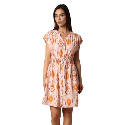 рокля,дамски,поли,и,рокли,deeluxe,aeline,short,sleeve,dress,orange,pink,(orange)