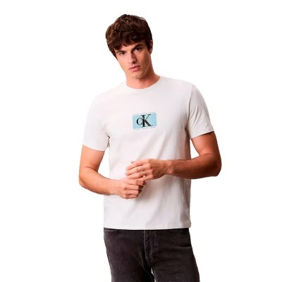 тениска,мъжки,тениски,calvin,klein,graphic,box,short,sleeve,t,shirt,chalk,(white)