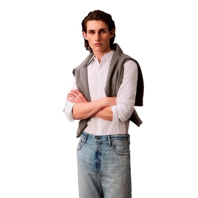 риза,с,дълъг,ръкав,мъжки,ризи,calvin,klein,solid,stretch,slim,fit,long,sleeve,shirt,brilliant,white,(white)