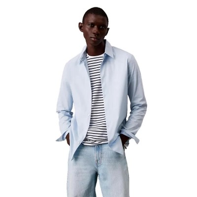 риза,с,дълъг,ръкав,мъжки,ризи,calvin,klein,solid,stretch,slim,fit,long,sleeve,shirt,blue
