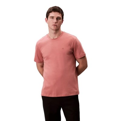 тениска,мъжки,тениски,calvin,klein,supima,cotton,short,sleeve,t,shirt,pink,(sunset,rose)