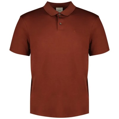 мъжки,блузи,с,яка,calvin,klein,supima,emb,short,sleeve,polo,academic,red,(brown)