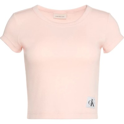 бебешка,тениска,дамски,тениски,calvin,klein,jeans,essentials,baby,short,sleeve,t,shirt,pink