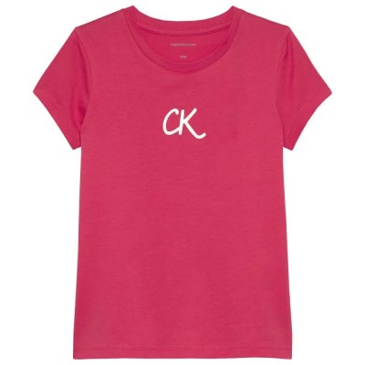 тениска,детски,тениски,calvin,klein,jeans,glitter,slim,fit,short,sleeve,t,shirt,teaberry,(pink)
