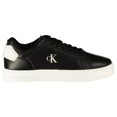 маратонки,мъжки,маратонки,calvin,klein,jeans,rome,classic,leather,trainers,black,bright,white,(black)