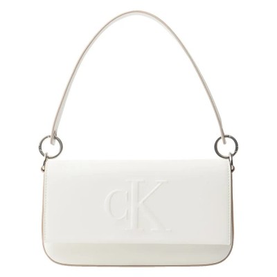 чанти,за,през,рамо,calvin,klein,jeans,sculpted,flap,impress,crossbody,white