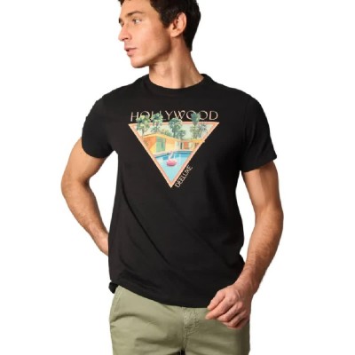 тениска,мъжки,тениски,deeluxe,hollywood,short,sleeve,t,shirt,black