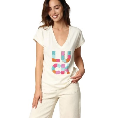 тениска,дамски,тениски,deeluxe,locka,short,sleeve,t,shirt,ivory,(white)