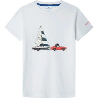 тениска,детски,тениски,hackett,car,short,sleeve,t,shirt,white,(optic,white)