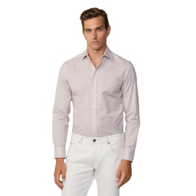 риза,с,дълъг,ръкав,мъжки,ризи,hackett,foulard,print,long,sleeve,shirt,brick,red,(beige)