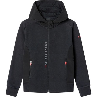 блуза,детски,блузи,hackett,fusion,full,zip,sweatshirt,black