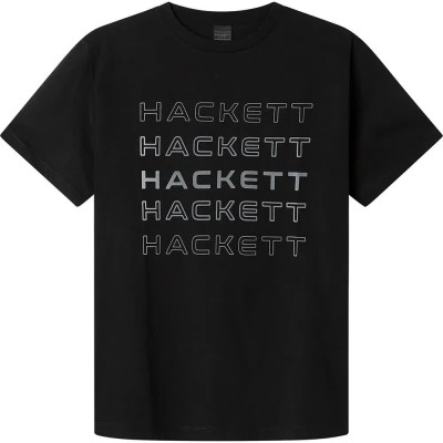 тениска,мъжки,тениски,hackett,gradient,short,sleeve,t,shirt,black,(black)