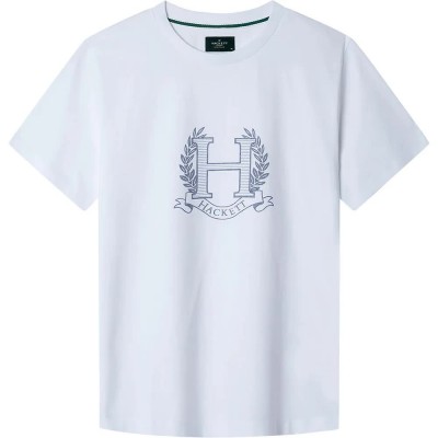 тениска,мъжки,тениски,hackett,heritage,crest,short,sleeve,t,shirt,optic,white,(white)