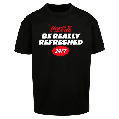 тениска,мъжки,тениски,mc,clothes,coca,cola,refreshed,oversize,short,sleeve,t,shirt,black,(black)