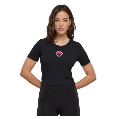 тениска,дамски,тениски,mc,clothes,disney,100,minnie,badge,short,sleeve,t,shirt,black,(black)
