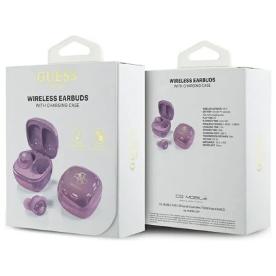 слушалки,слушалки,guess,gutwsj144esu,wireless,earphones,purple