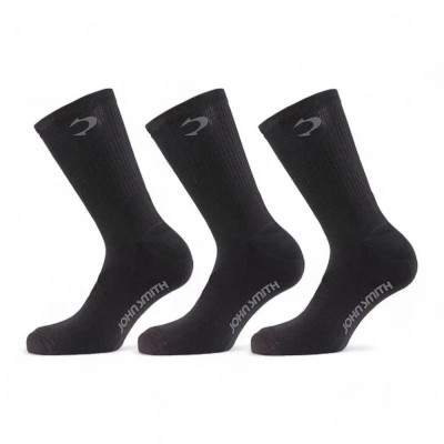 чорапи,мъжки,чорапи,john,smith,c16205,25v,socks,3,pairs,black
