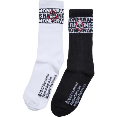 чорапи,мъжки,чорапи,mc,clothes,ramones,skull,socks,2,pairs,white,black,(black,white)