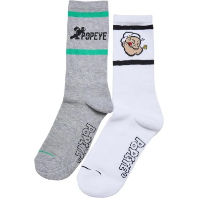 чорапи,мъжки,чорапи,mc,clothes,popeye,socks,2,pairs,white,grey,(heather,grey,white)