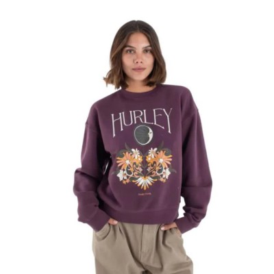 блуза,дамски,блузи,hurley,natural,high,sweatshirt,purple
