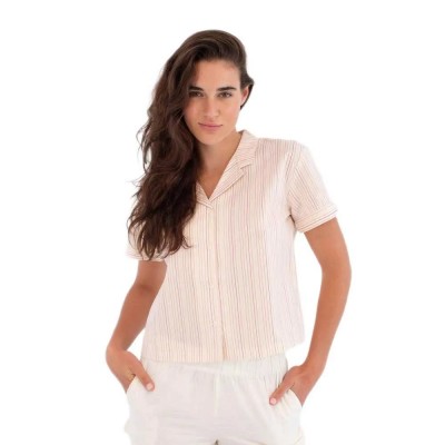 риза,с,къс,ръкав,дамски,ризи,hurley,wildest,dreams,short,sleeve,shirt,beige,(off,white)