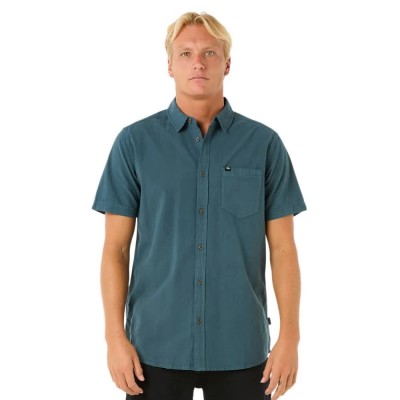 риза,с,къс,ръкав,мъжки,ризи,rip,curl,classic,surf,washed,short,sleeve,shirt,blue