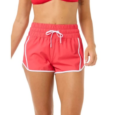 бански,гащета,дамски,бански,костюми,rip,curl,high,waist,retro,volley,3´´,swimming,shorts,hibiscus,red,(red)