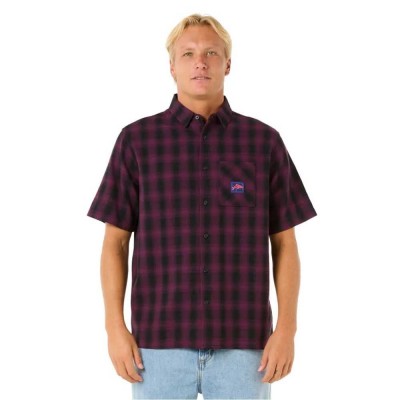 риза,с,къс,ръкав,мъжки,ризи,rip,curl,raw,energy,plaid,short,sleeve,shirt,purple,(deep,plum)