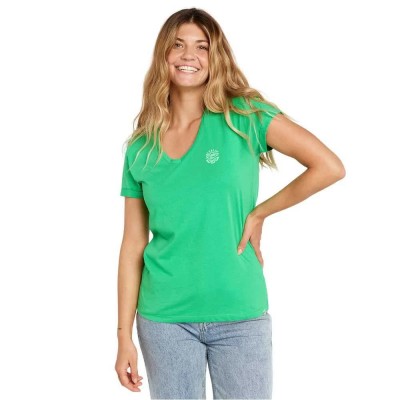 тениска,дамски,тениски,rip,curl,re,entry,short,sleeve,v,neck,t,shirt,green
