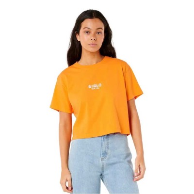 тениска,дамски,тениски,rip,curl,tokens,crop,short,sleeve,t,shirt,orange,(light,orange)