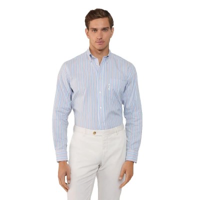 риза,с,дълъг,ръкав,мъжки,ризи,façonnable,balance,stripe,long,sleeve,shirt,orange,(blue)