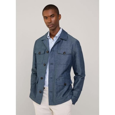 яке,мъжки,якета,façonnable,safari,jacket,dark,denim,blue,(blue)